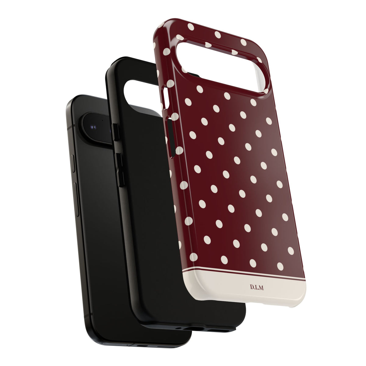 Cranberry Cream Personalised Polka Dot Case