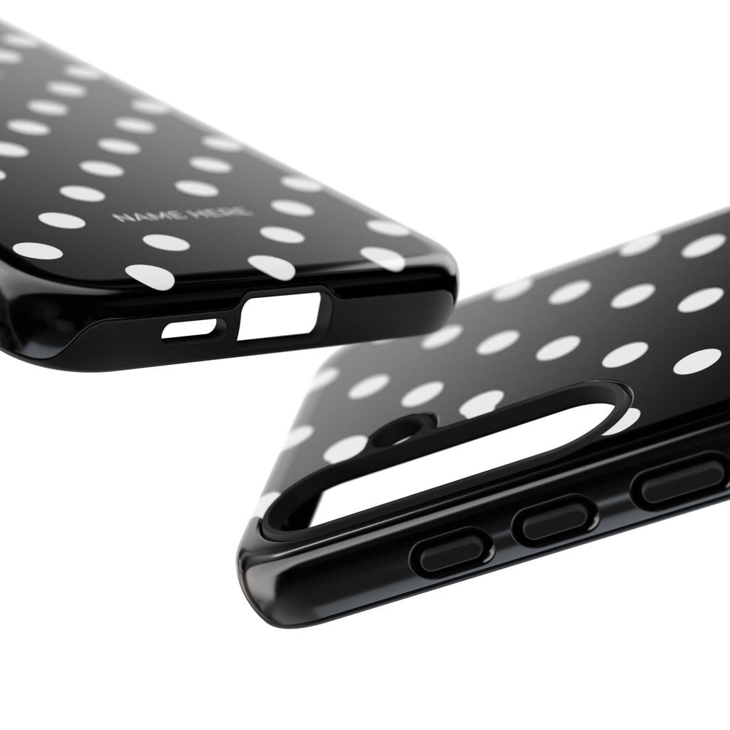 Black & White PolkaDot Customisable Case