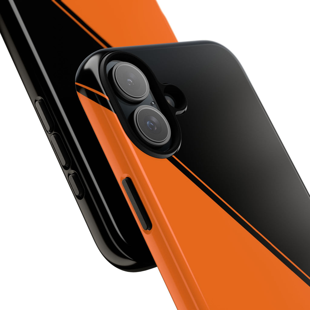 Orange/Black Two Tone Custom Initials Case