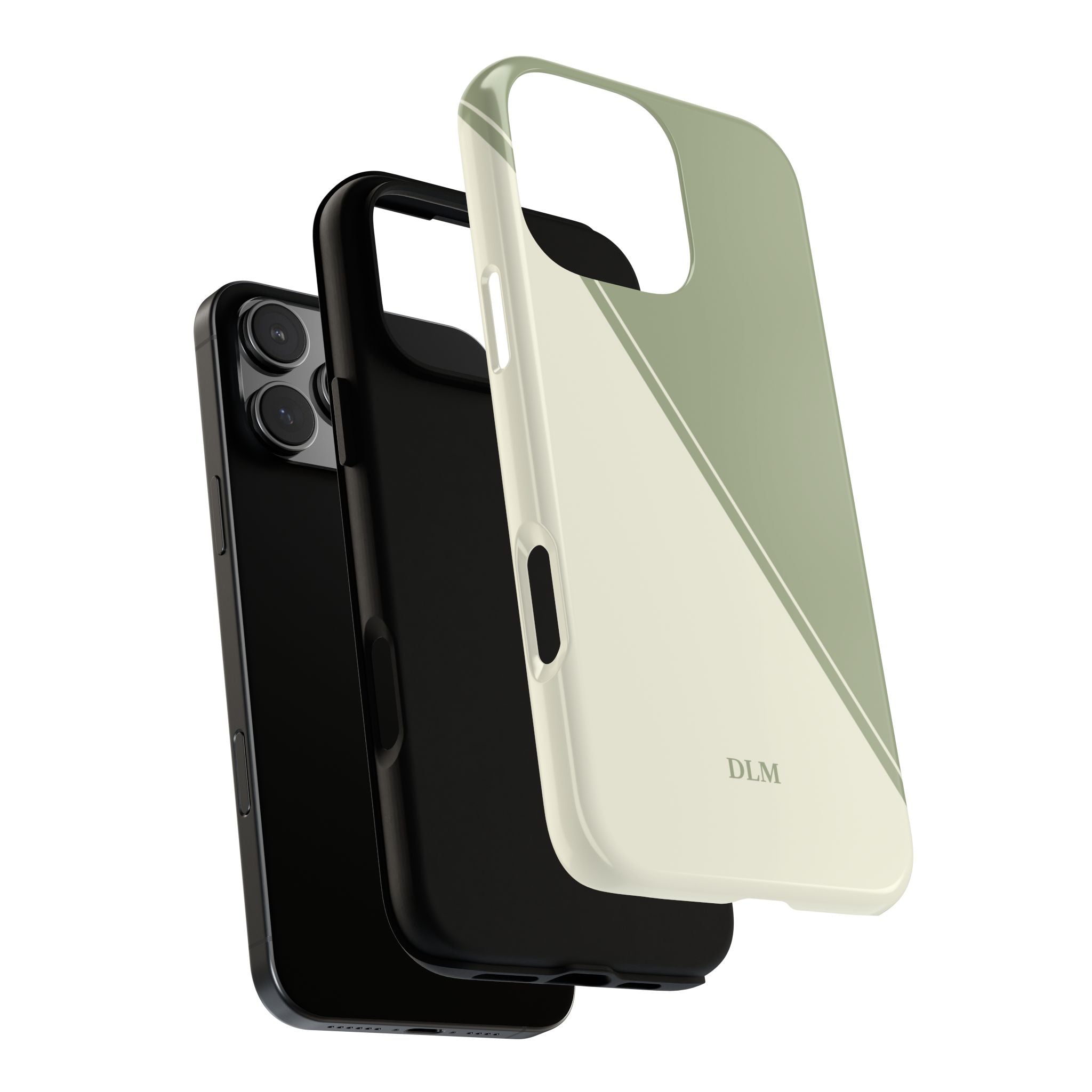 Matcha Two Tone Custom Initials Case