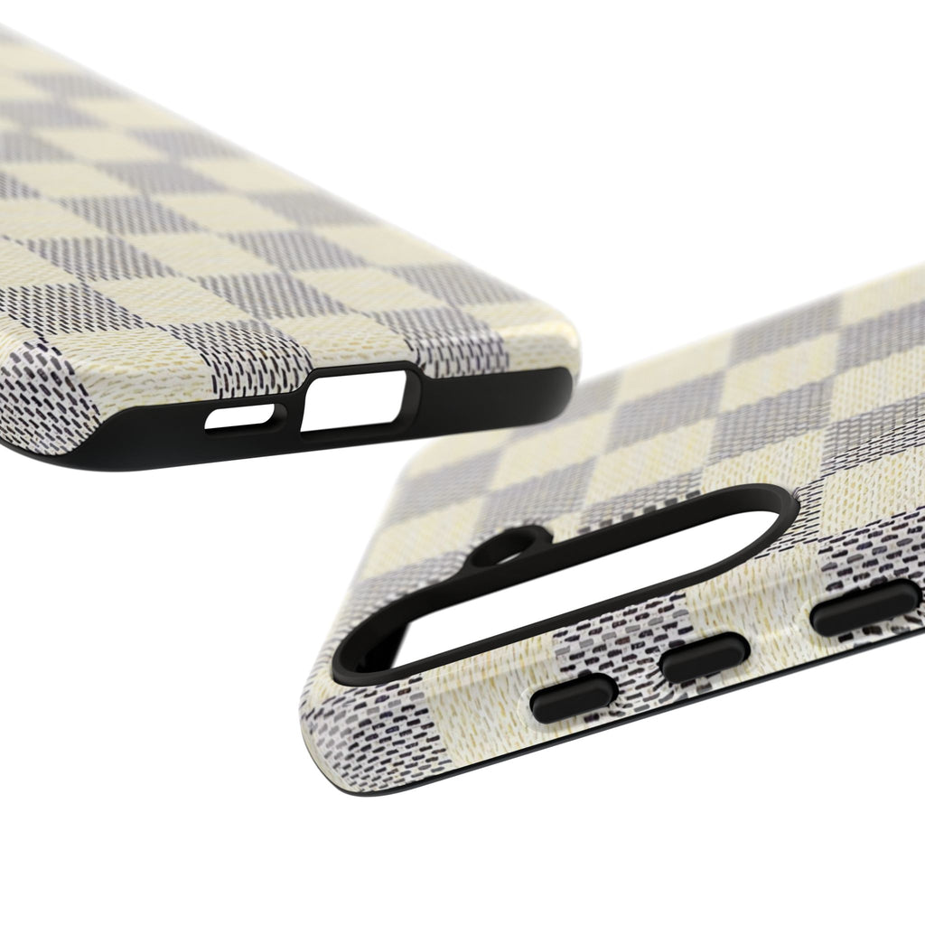 Checkered Cream Phone Case