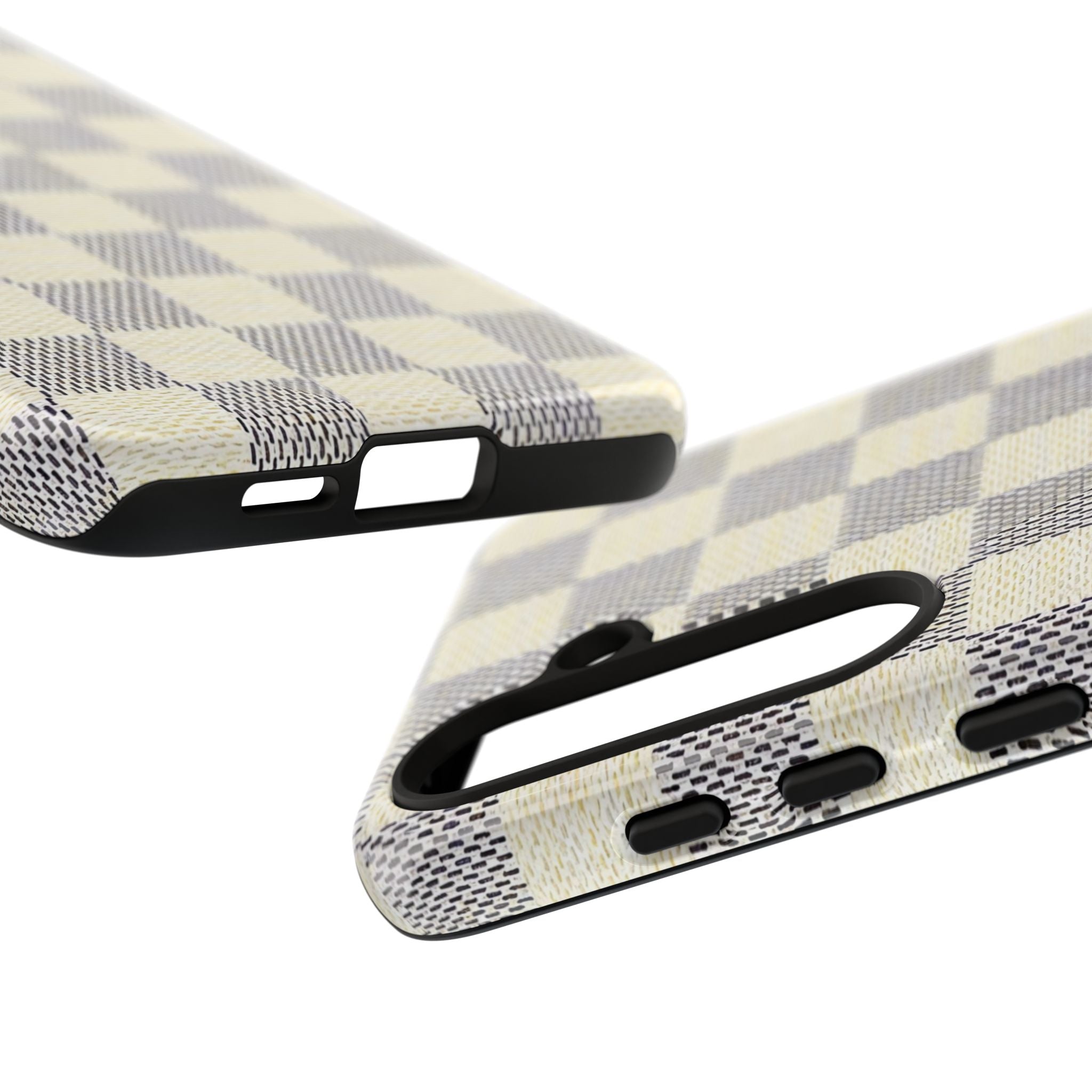 Checkered Cream Phone Case