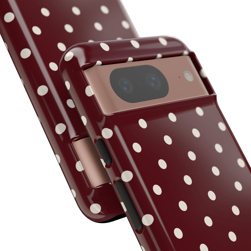 Cranberry Cream Personalised Polka Dot Case