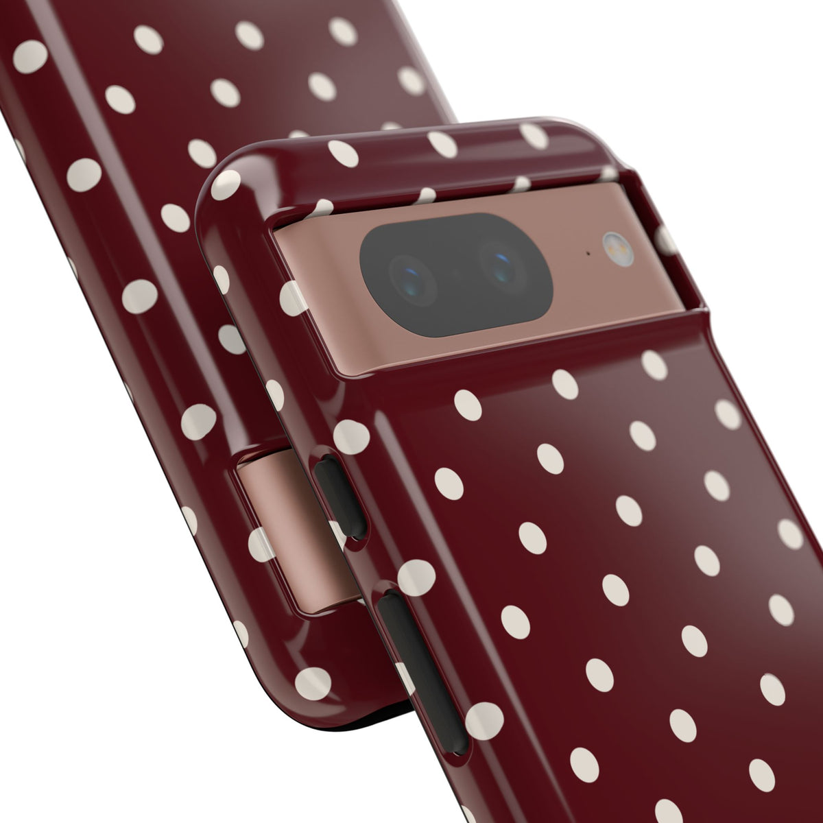 Cranberry Cream Personalised Polka Dot Case