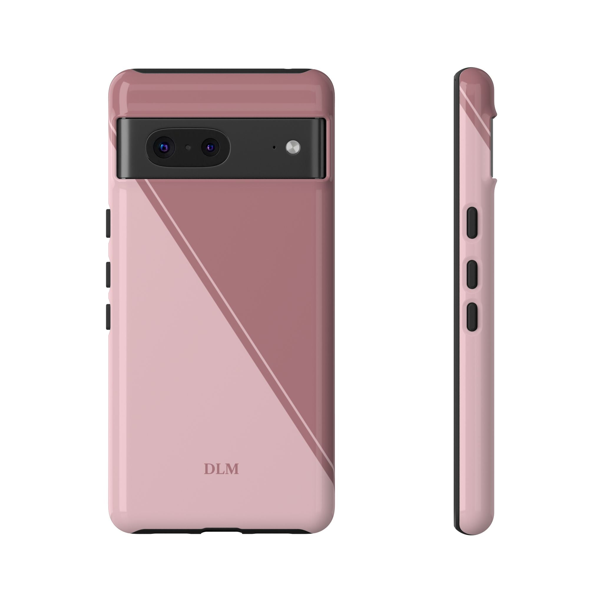 Pinks Two Tone Custom Initials Case
