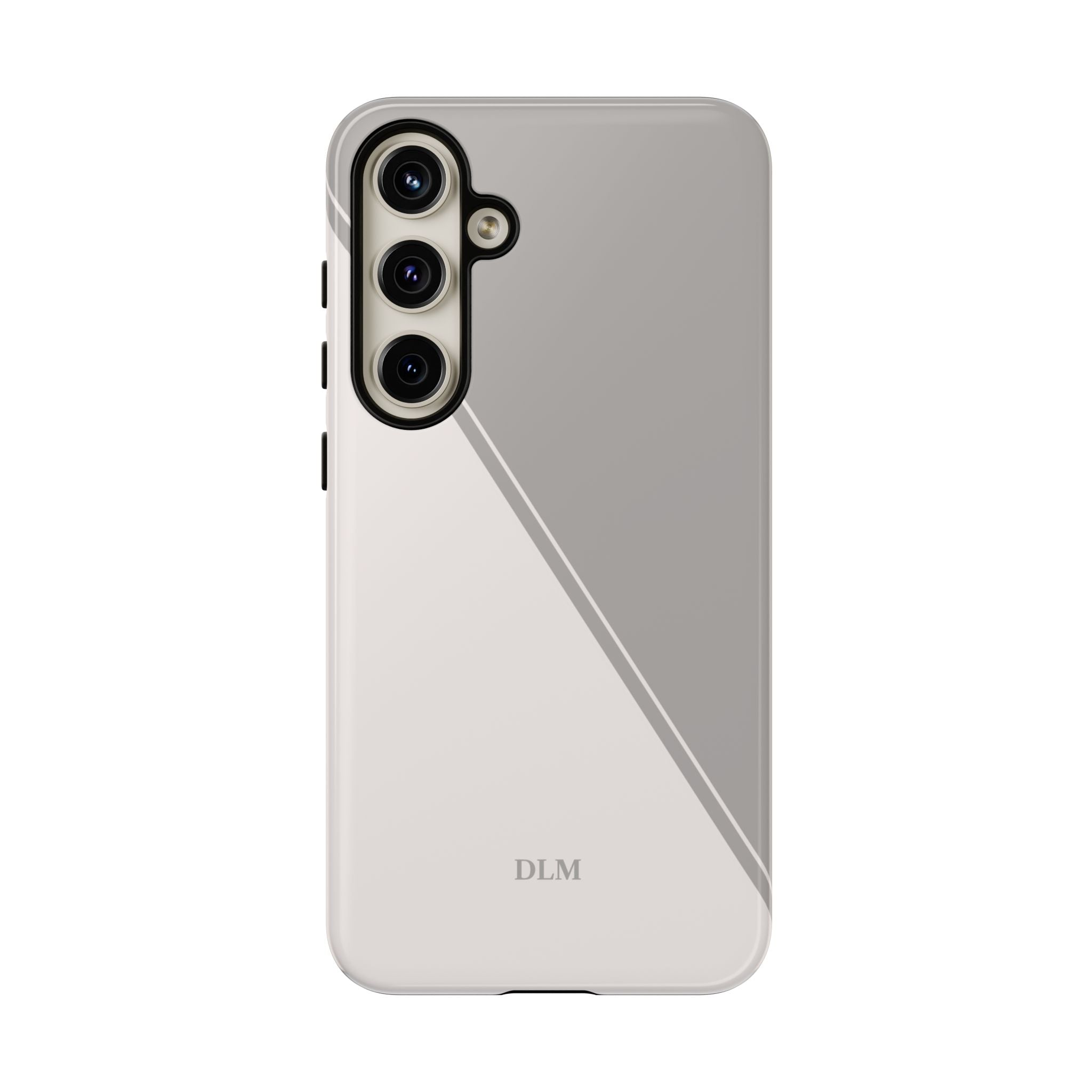 Grey Two Tone Case Custom Initials Case