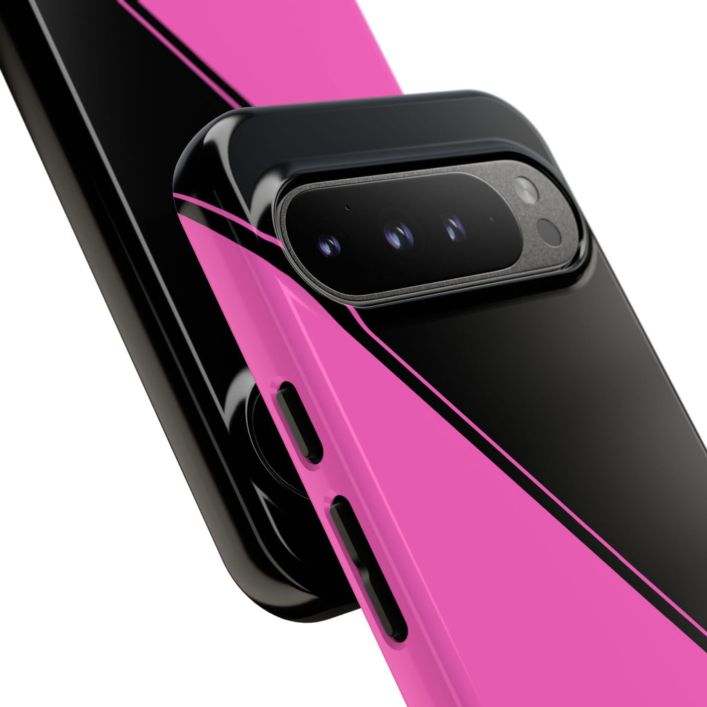 Pink/Black Two Tone Custom Initials Case