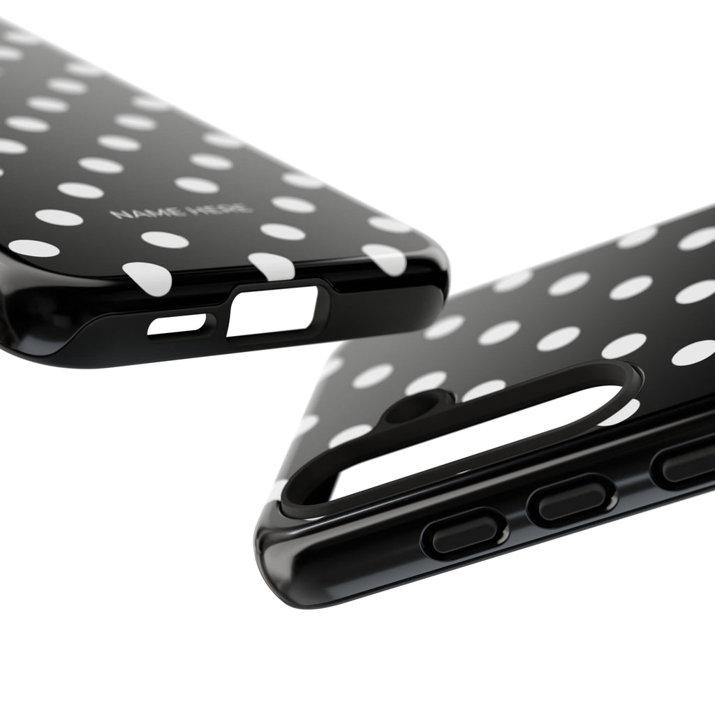 Black & White PolkaDot Customisable Case
