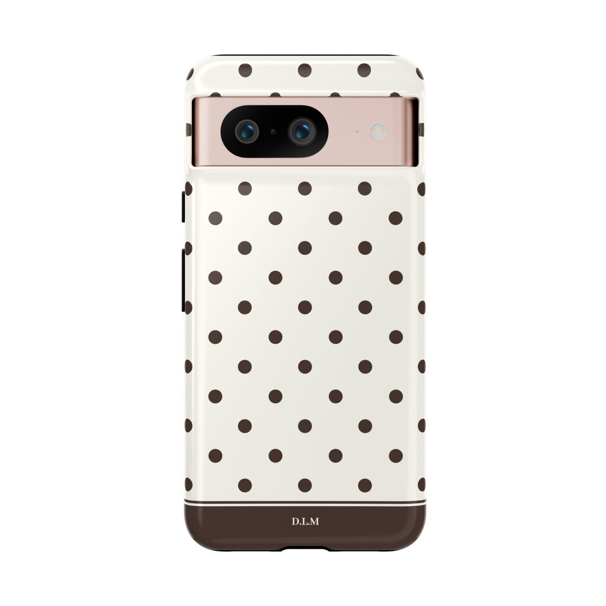 Creamy Mocha Personalised Polka Dot Case