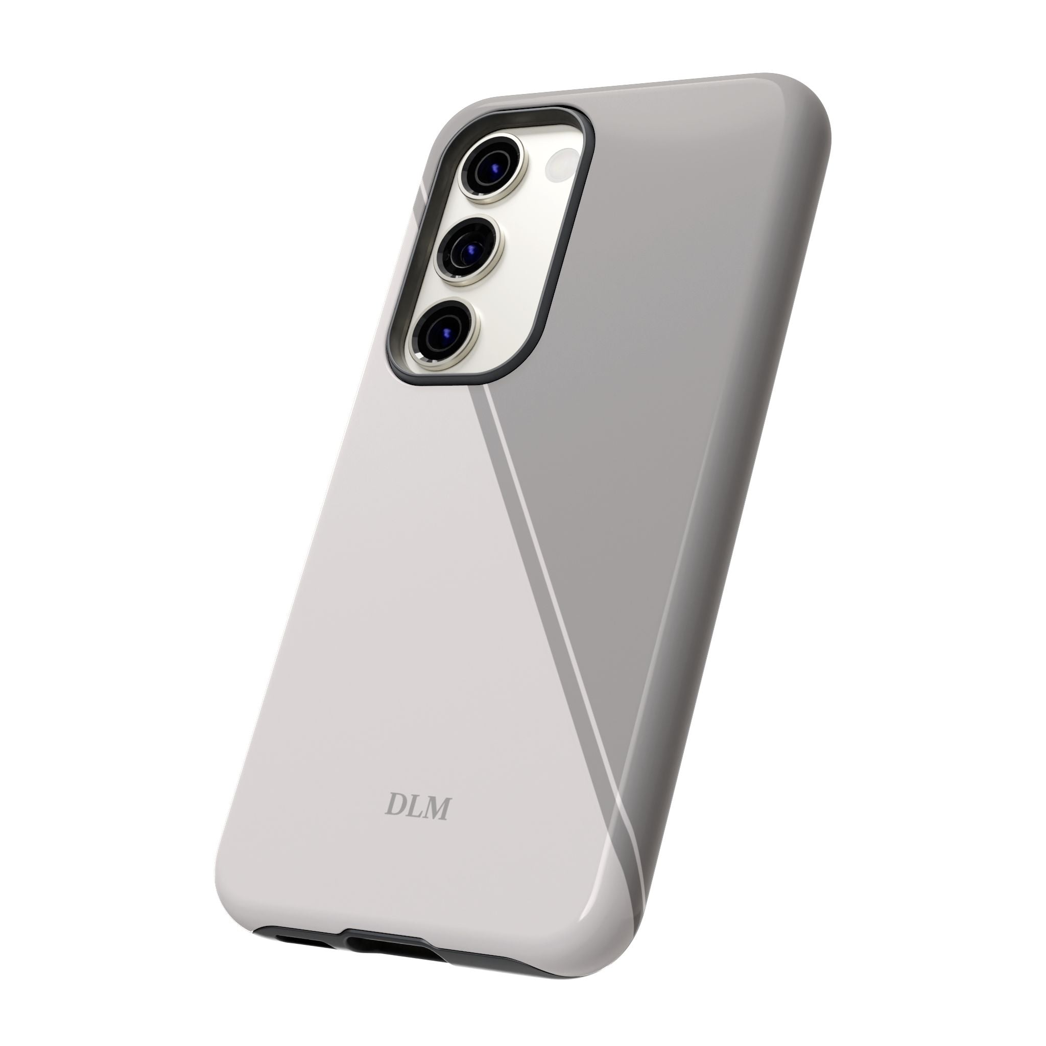 Grey Two Tone Case Custom Initials Case