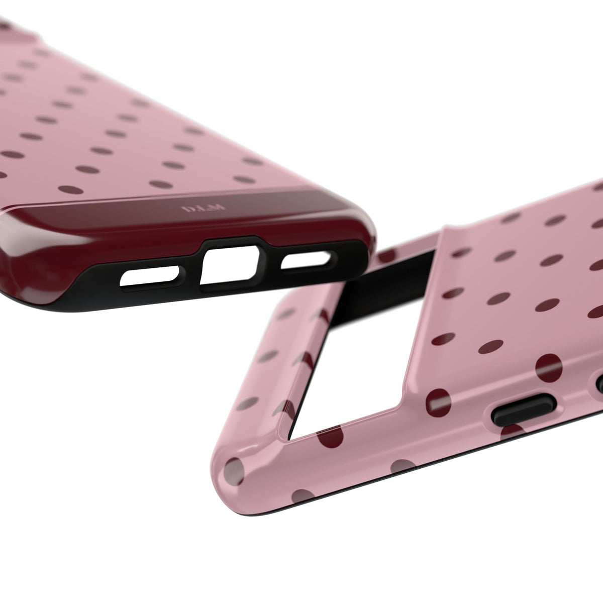 Berry Blush Personalised Polka Dot Case