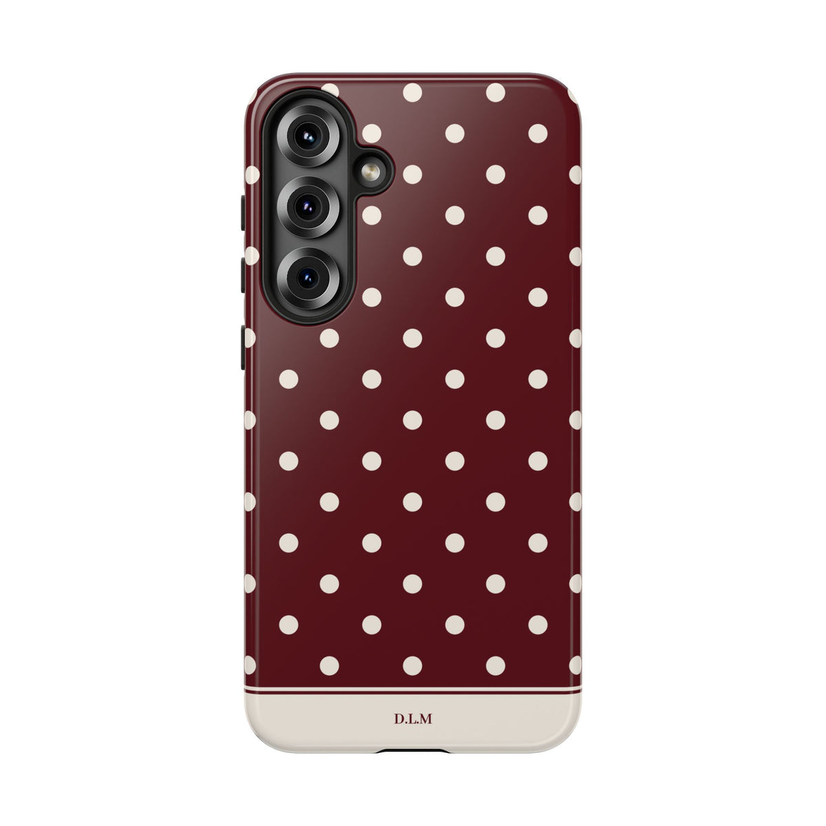 Cranberry Cream Personalised Polka Dot Case