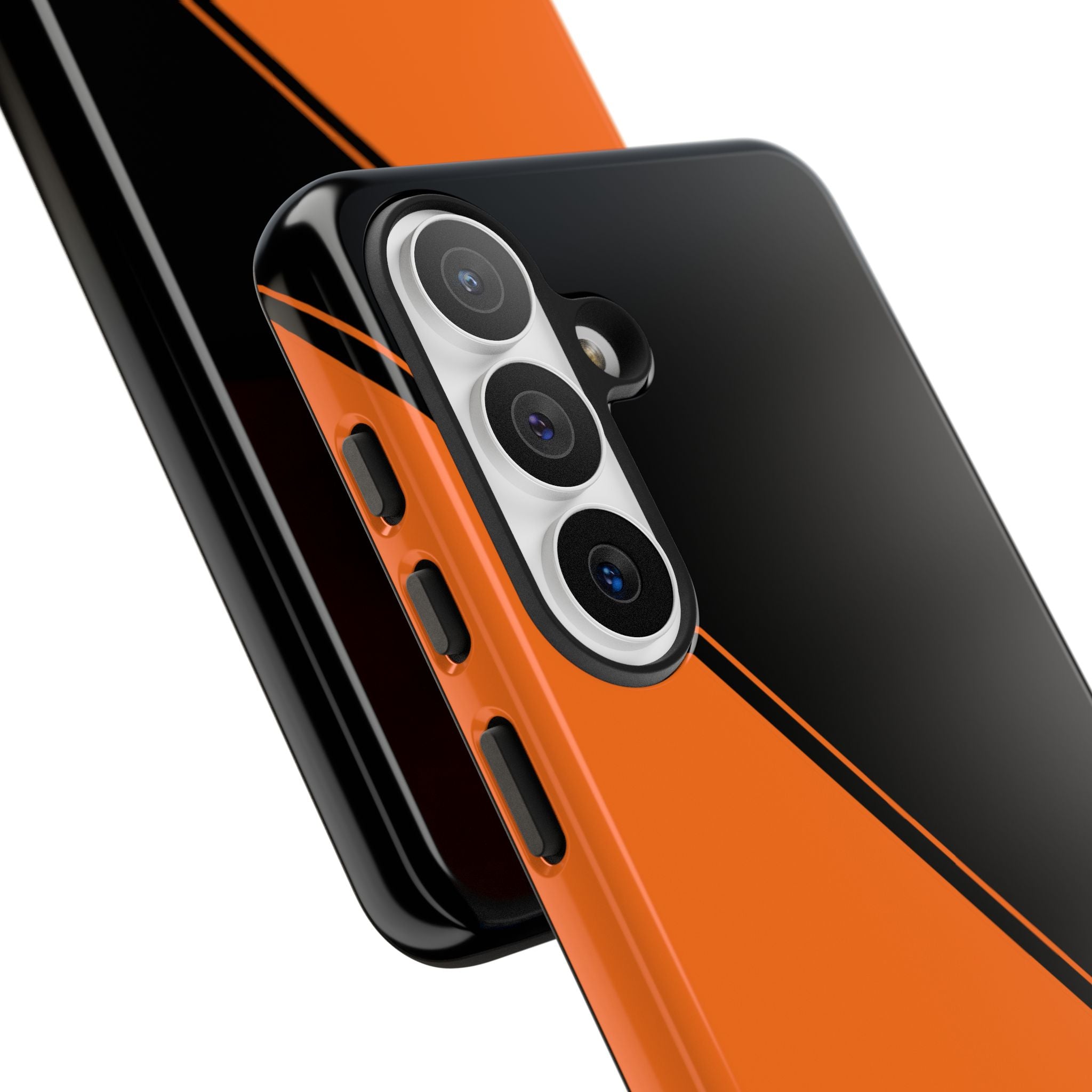Orange/Black Two Tone Custom Initials Case