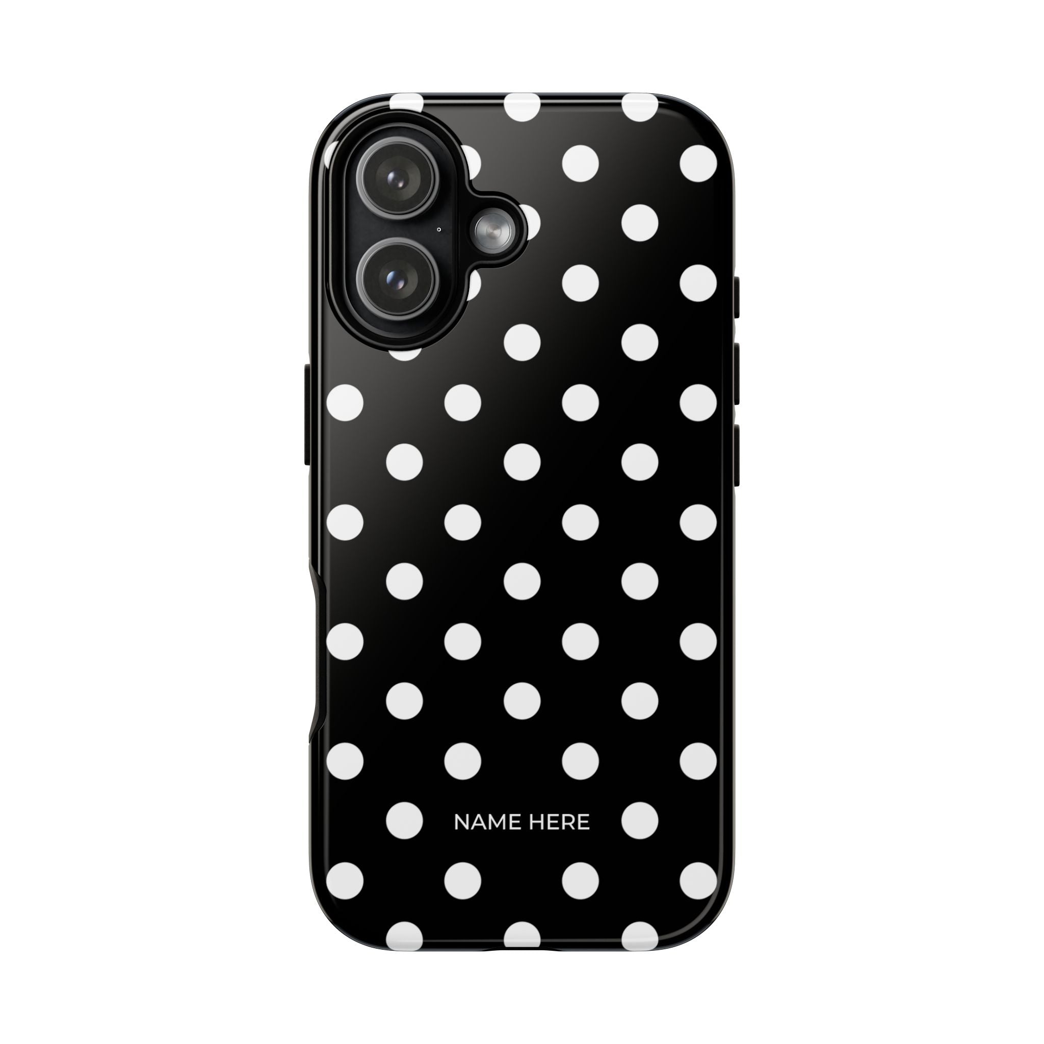 Black & White PolkaDot Customisable Case