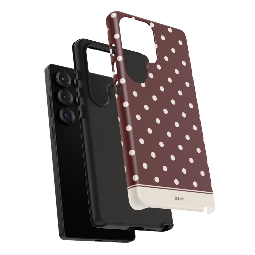 Cranberry Cream Personalised Polka Dot Case