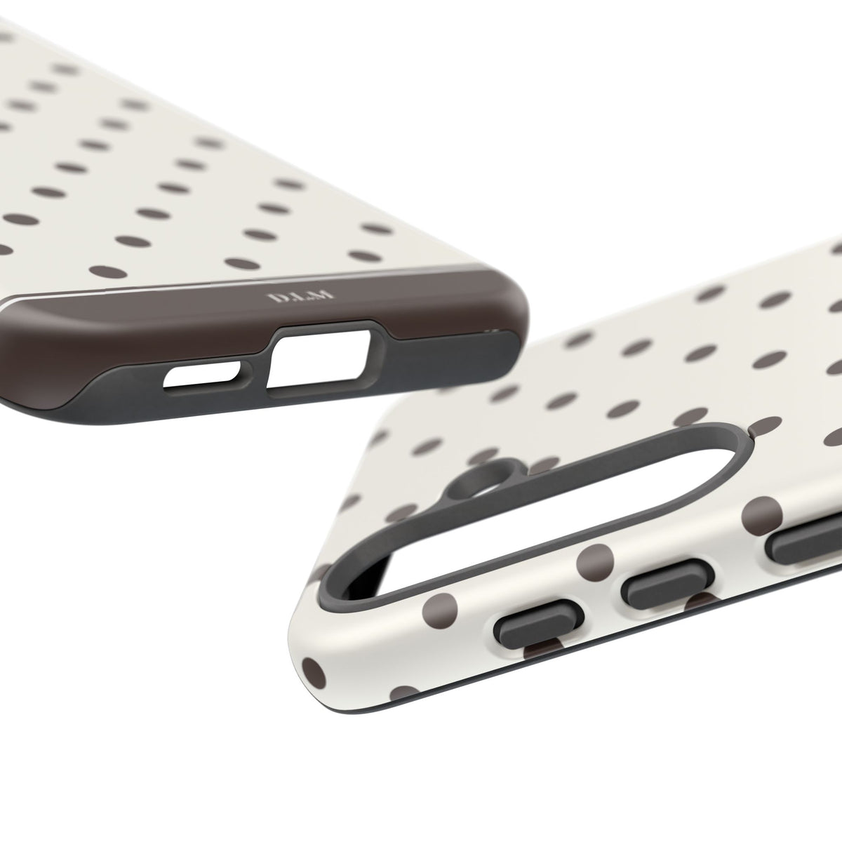 Creamy Mocha Personalised Polka Dot Case
