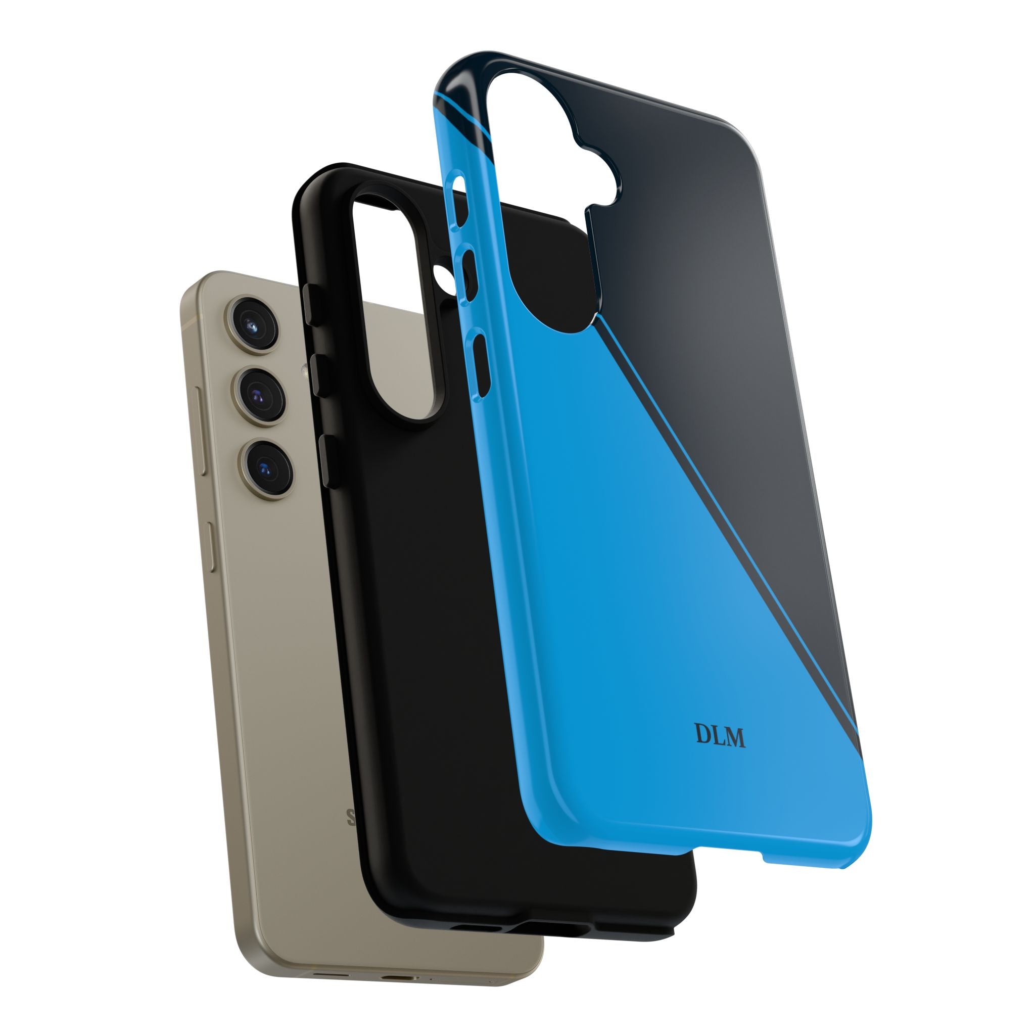 Blues Two Tone Custom Initials Case