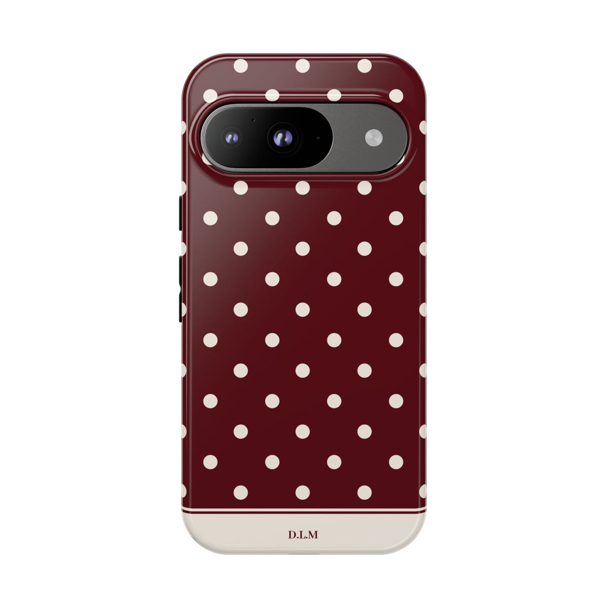 Cranberry Cream Personalised Polka Dot Case