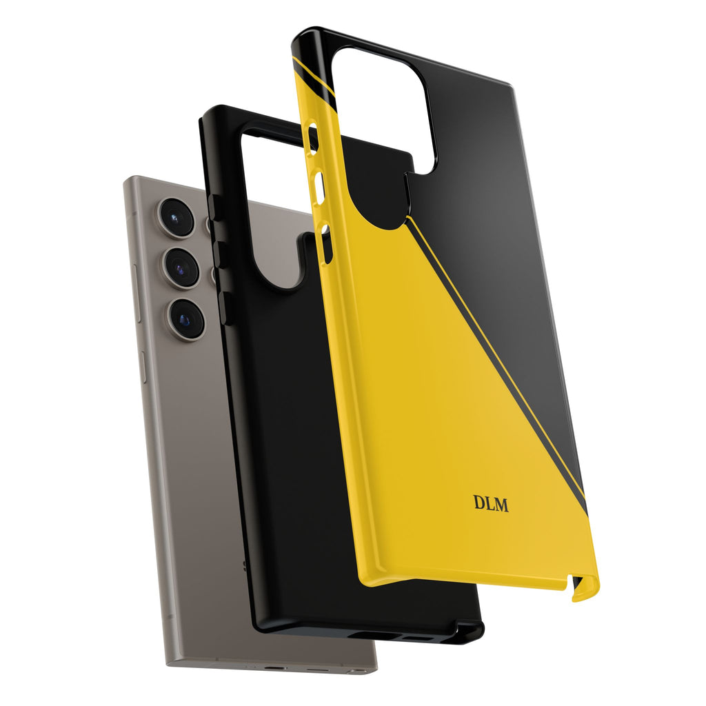 Yellow/Black Two Tone Custom Initials Case