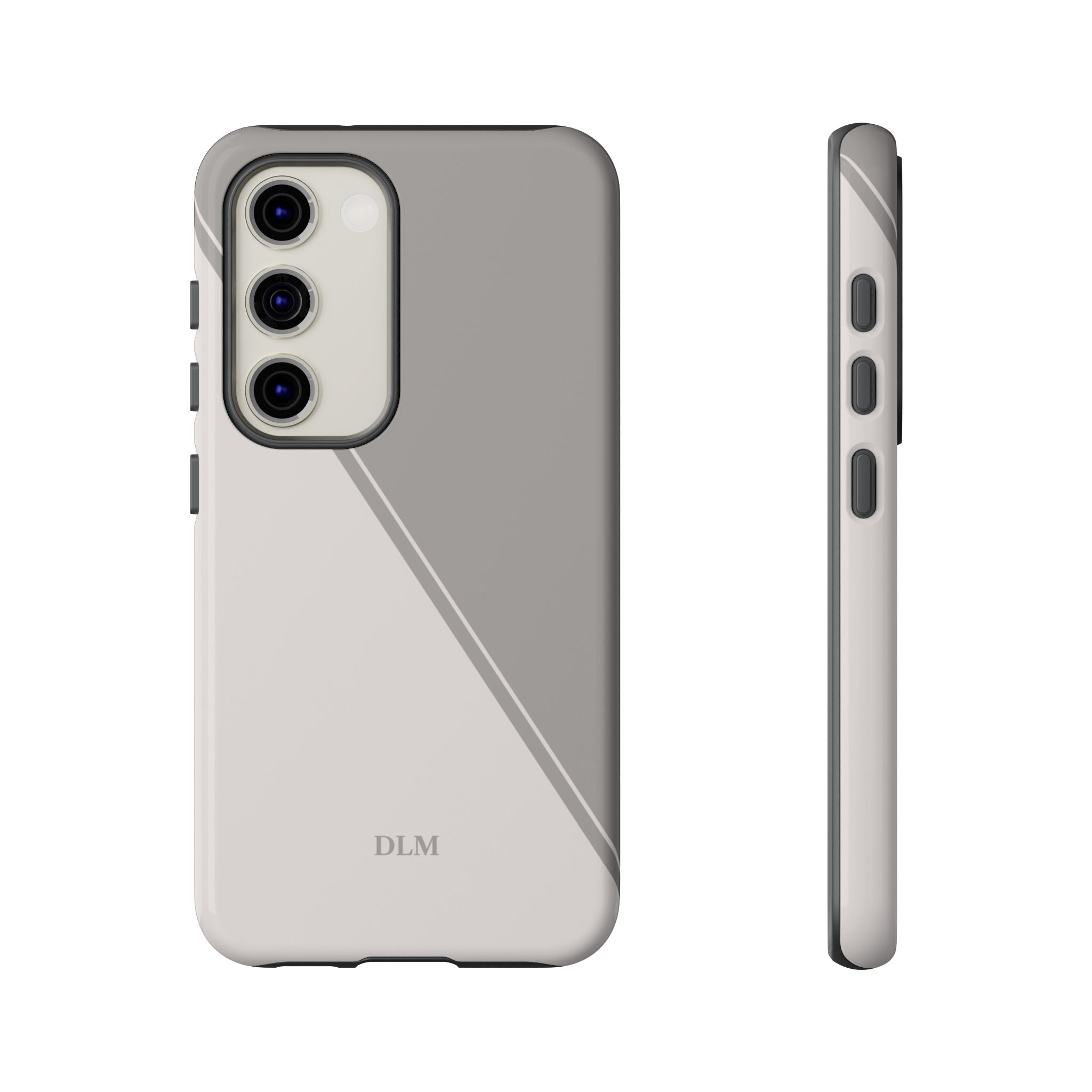 Grey Two Tone Case Custom Initials Case