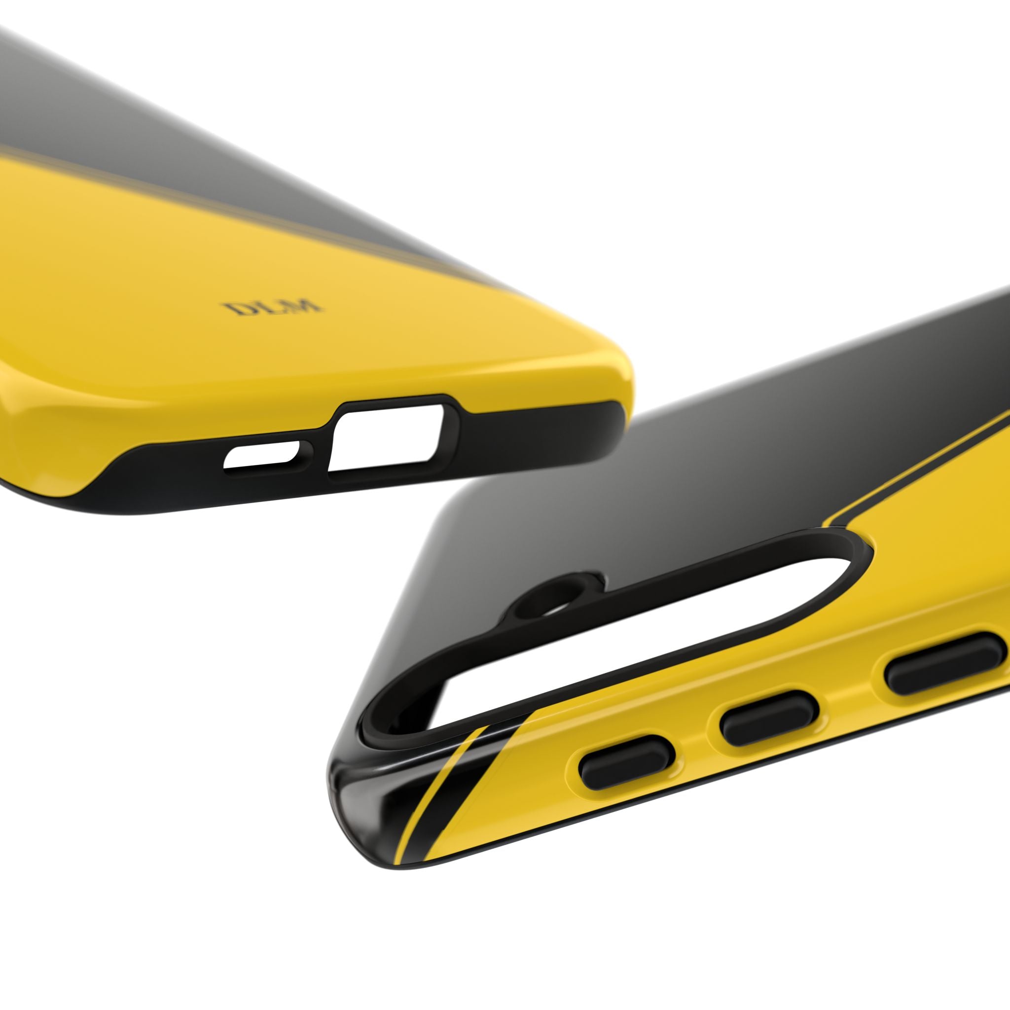 Yellow/Black Two Tone Custom Initials Case