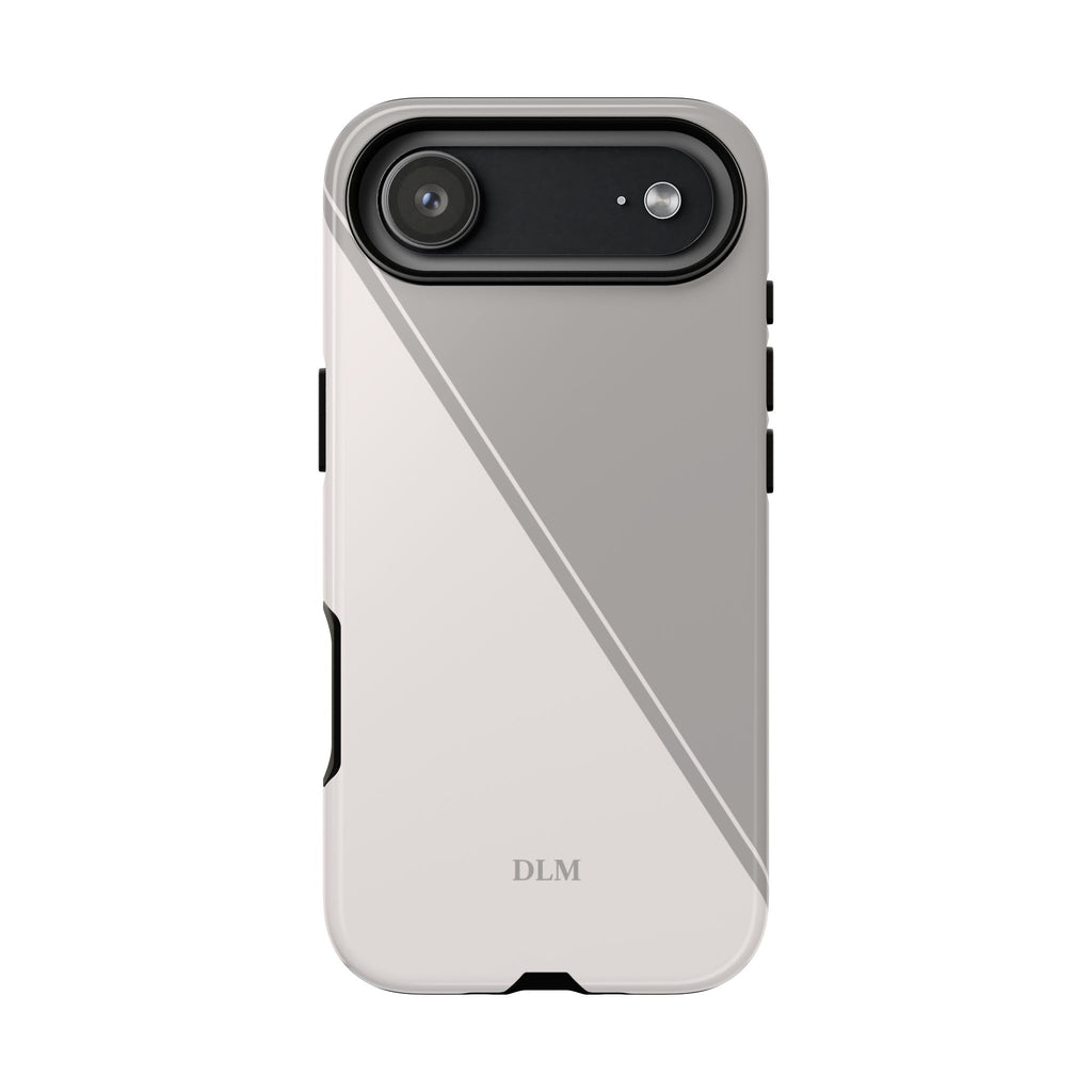 Grey Two Tone Case Custom Initials Case