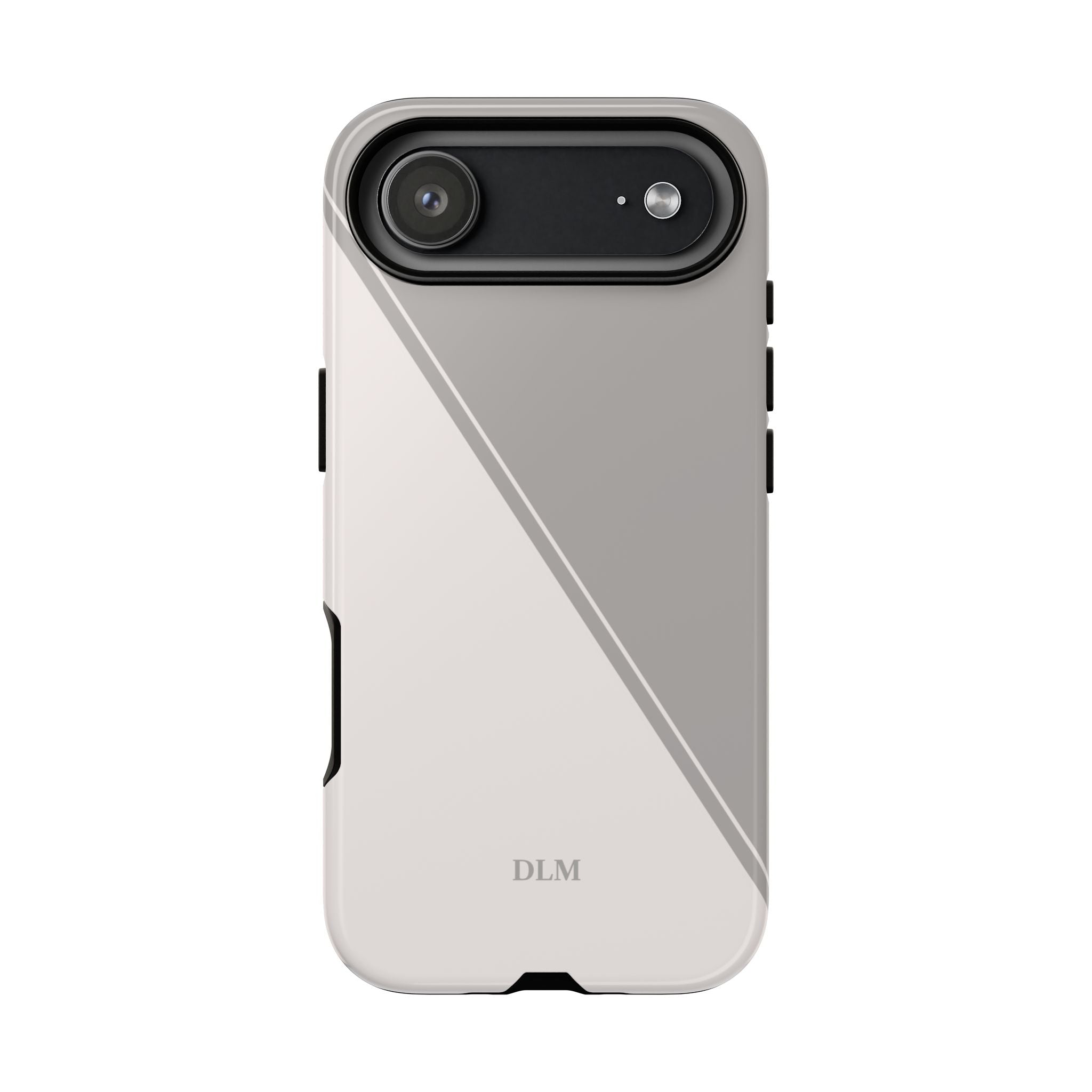 Grey Two Tone Case Custom Initials Case
