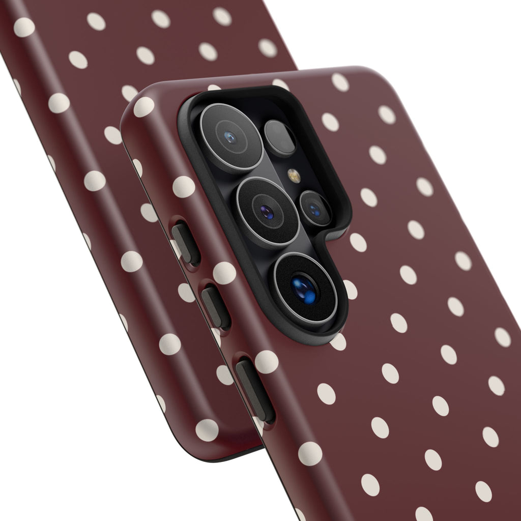 Cranberry Cream Personalised Polka Dot Case