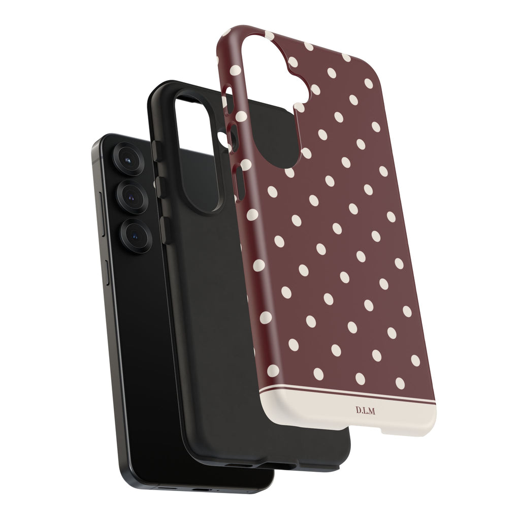 Cranberry Cream Personalised Polka Dot Case
