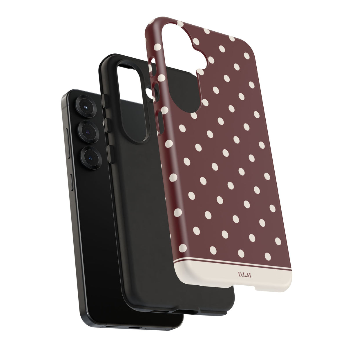 Cranberry Cream Personalised Polka Dot Case