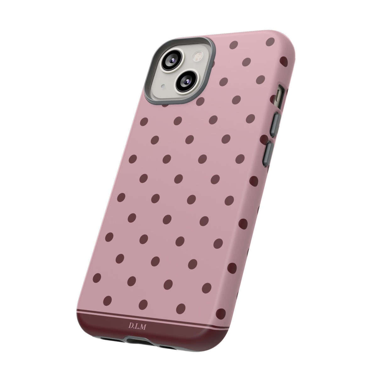 Berry Blush Personalised Polka Dot Case