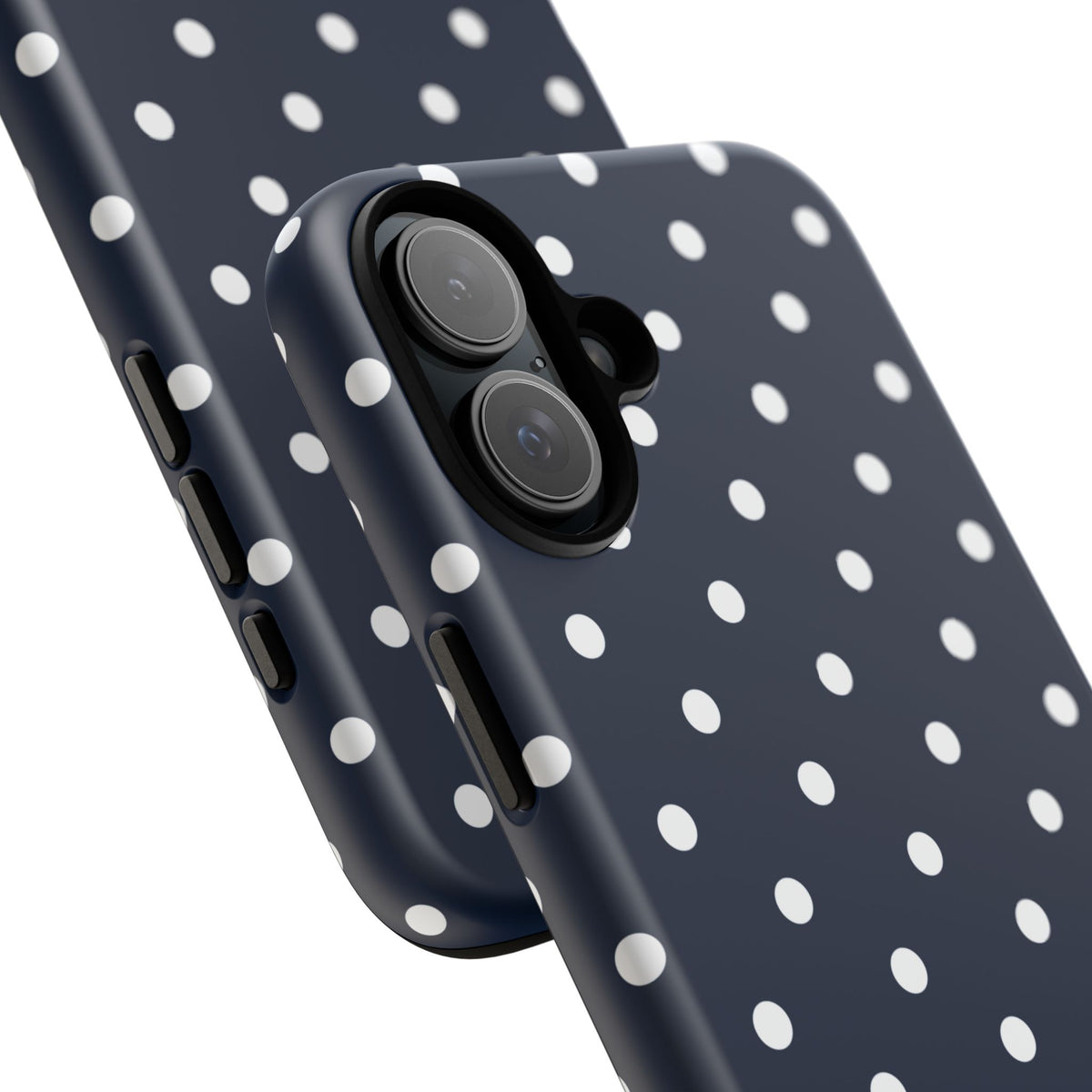 Navy Pearl Personalised Polka Dot Case