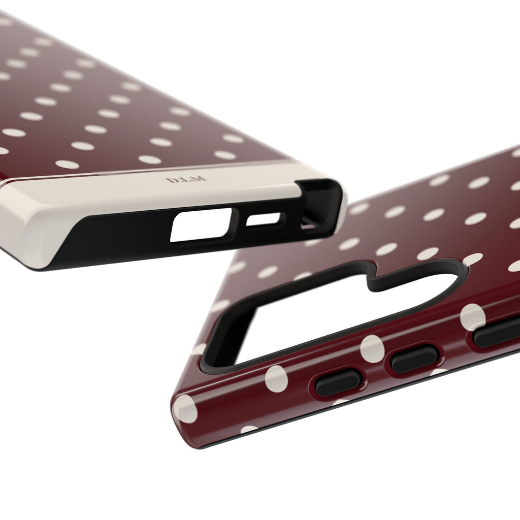 Cranberry Cream Personalised Polka Dot Case