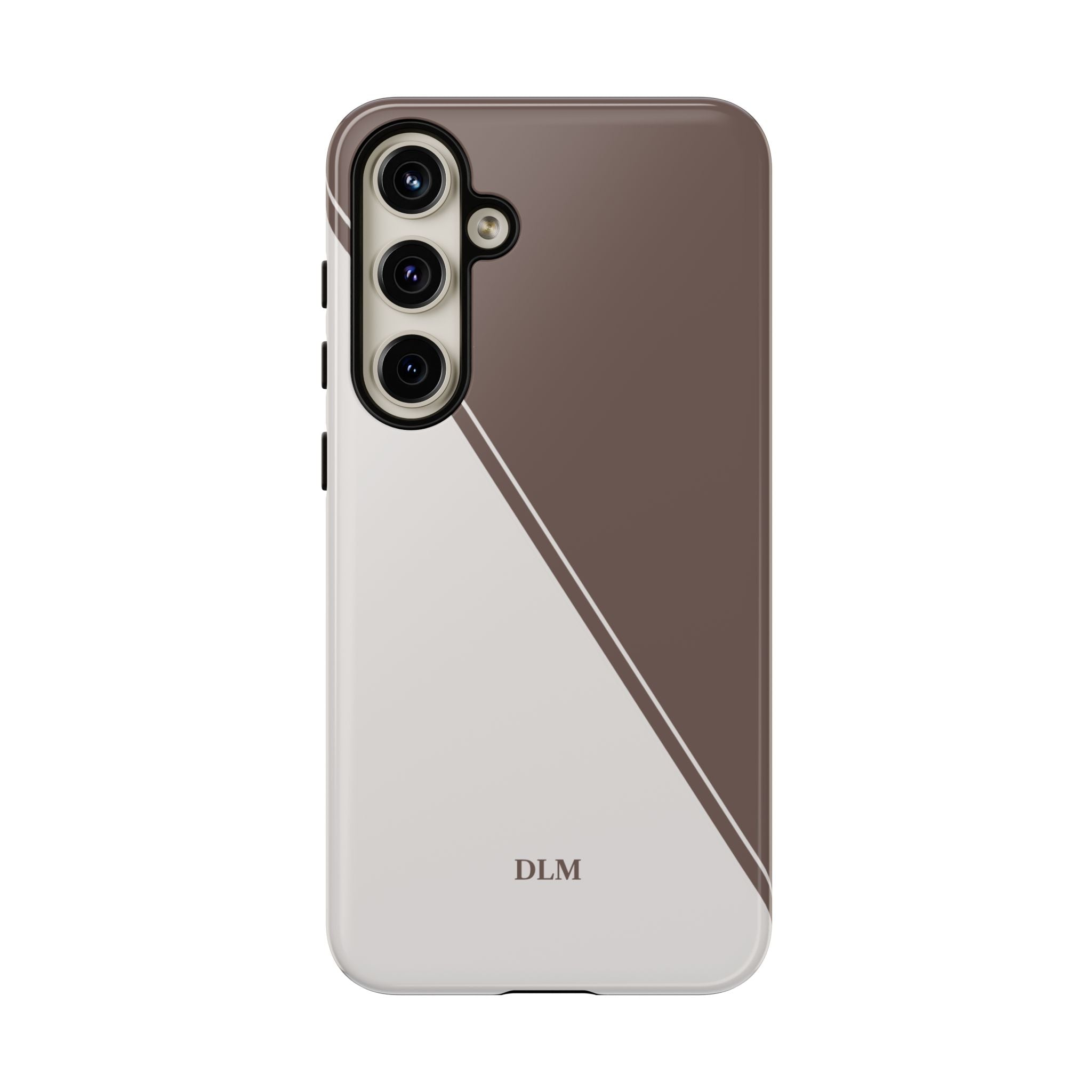Brown/Cream Two Tone Custom Initials Case