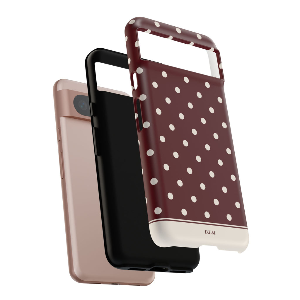 Cranberry Cream Personalised Polka Dot Case