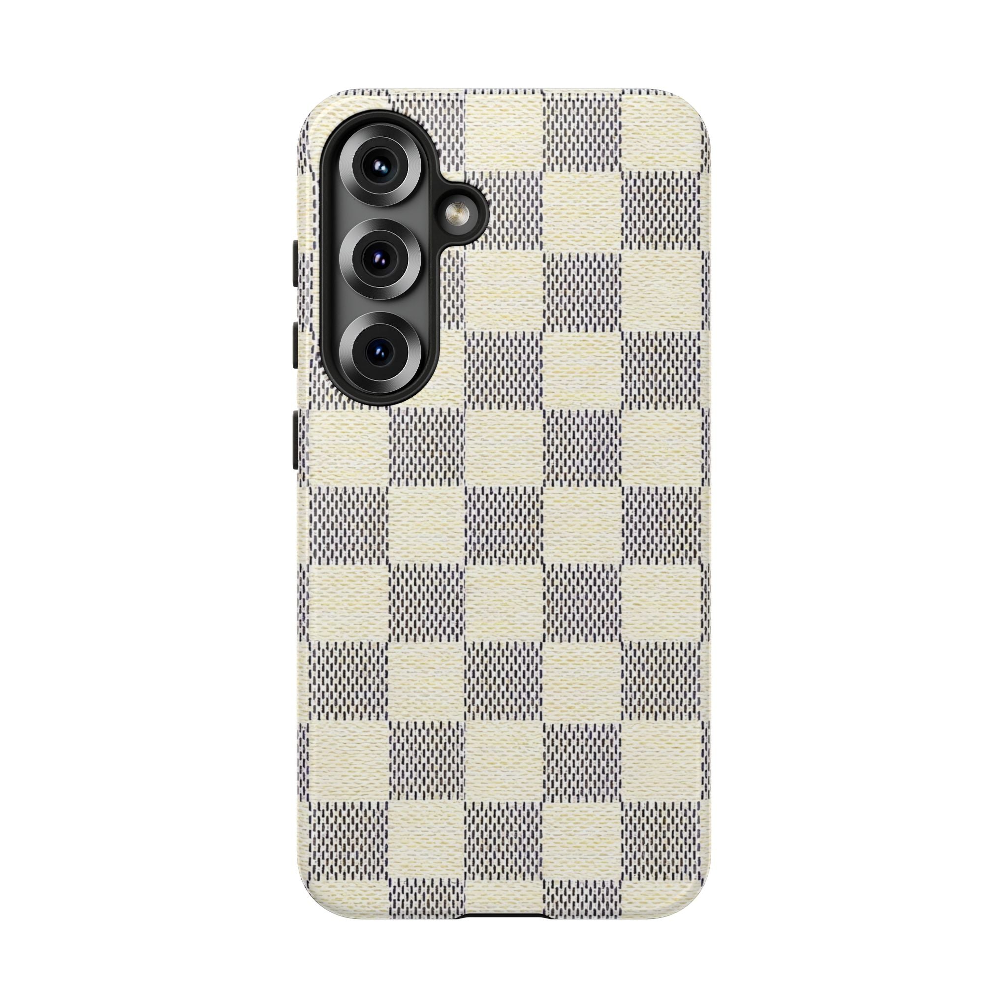 Checkered Cream Phone Case