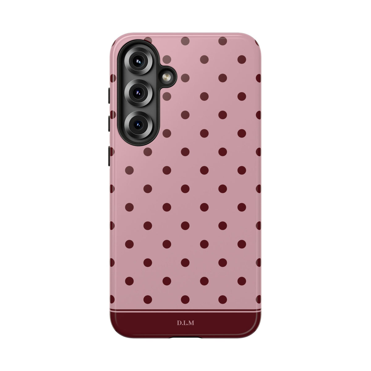 Berry Blush Personalised Polka Dot Case