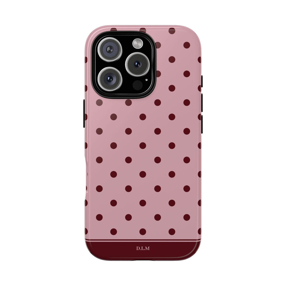 Berry Blush Personalised Polka Dot Case