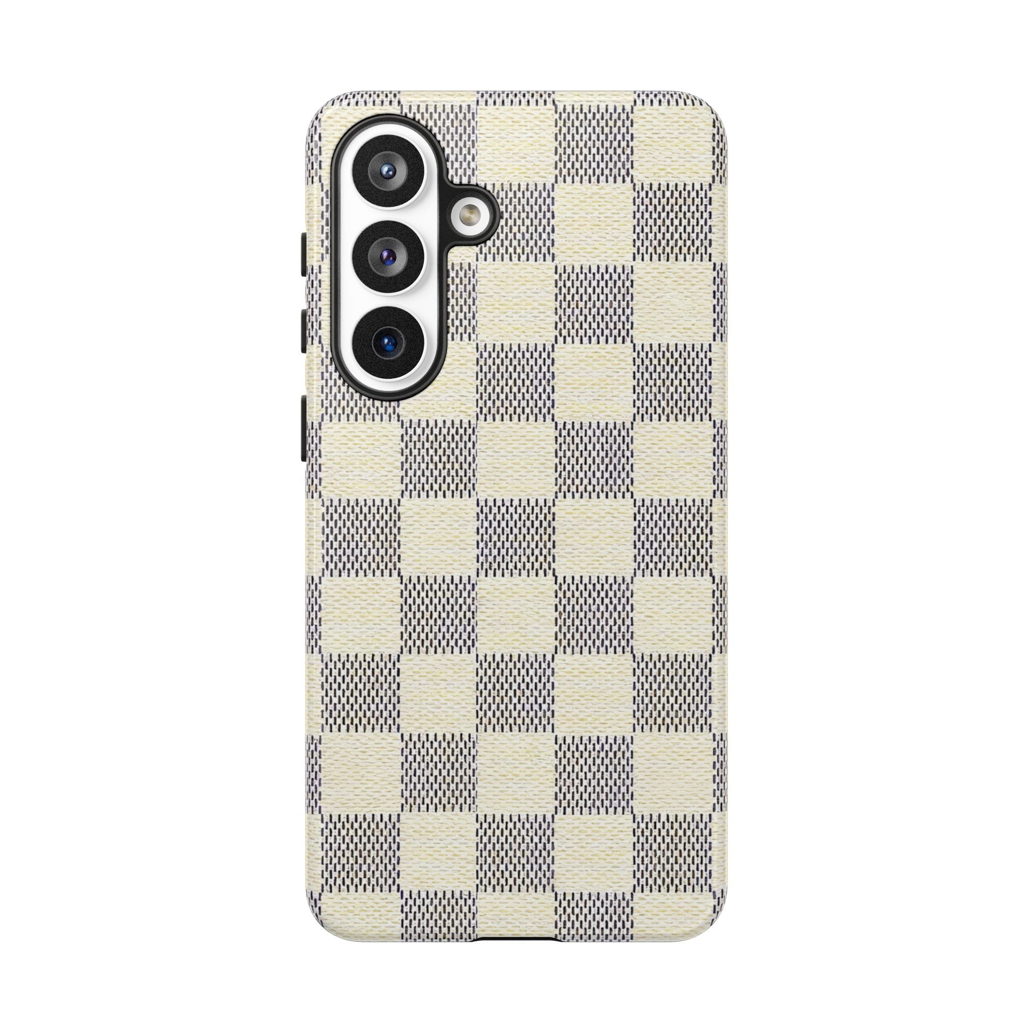 Checkered Cream Phone Case