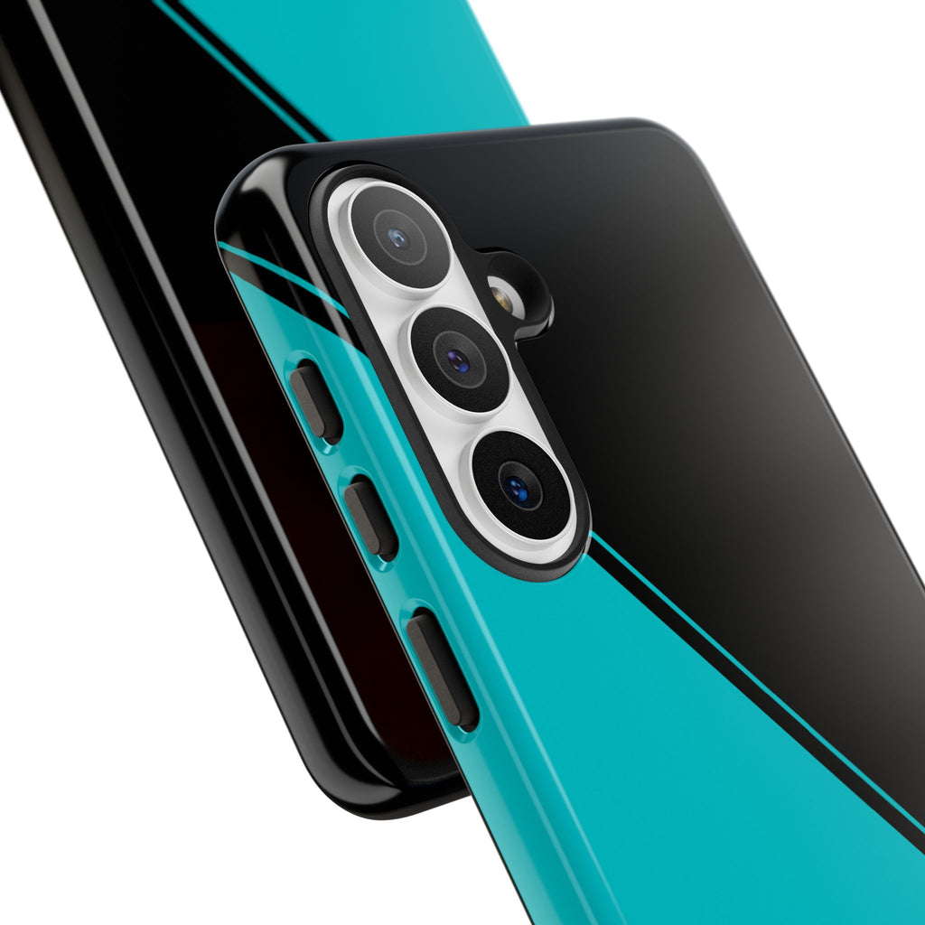 Tiffany/Black Two Tone Custom Initials Case