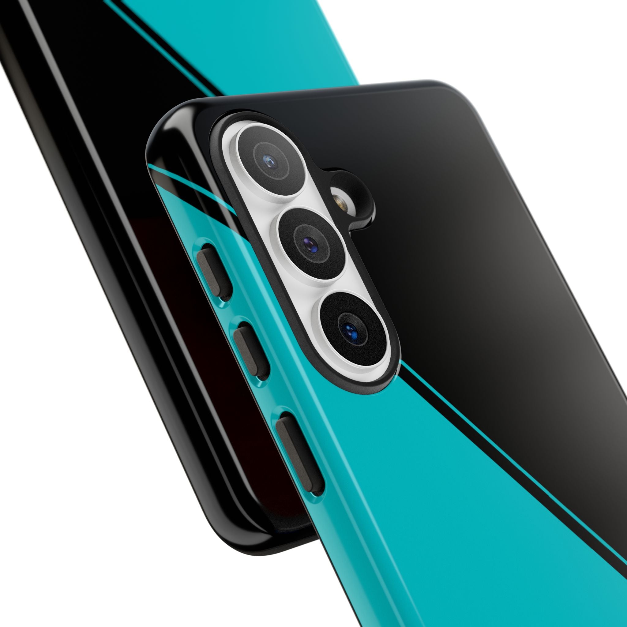 Tiffany/Black Two Tone Custom Initials Case