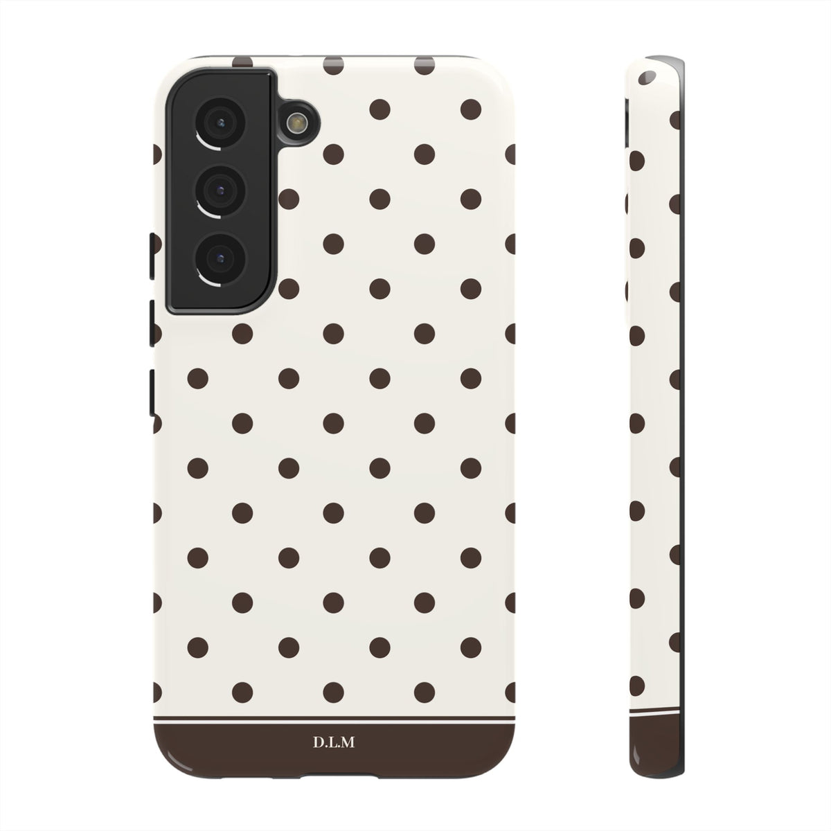 Creamy Mocha Personalised Polka Dot Case