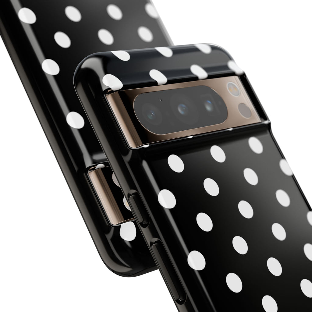 Black & White PolkaDot Customisable Case