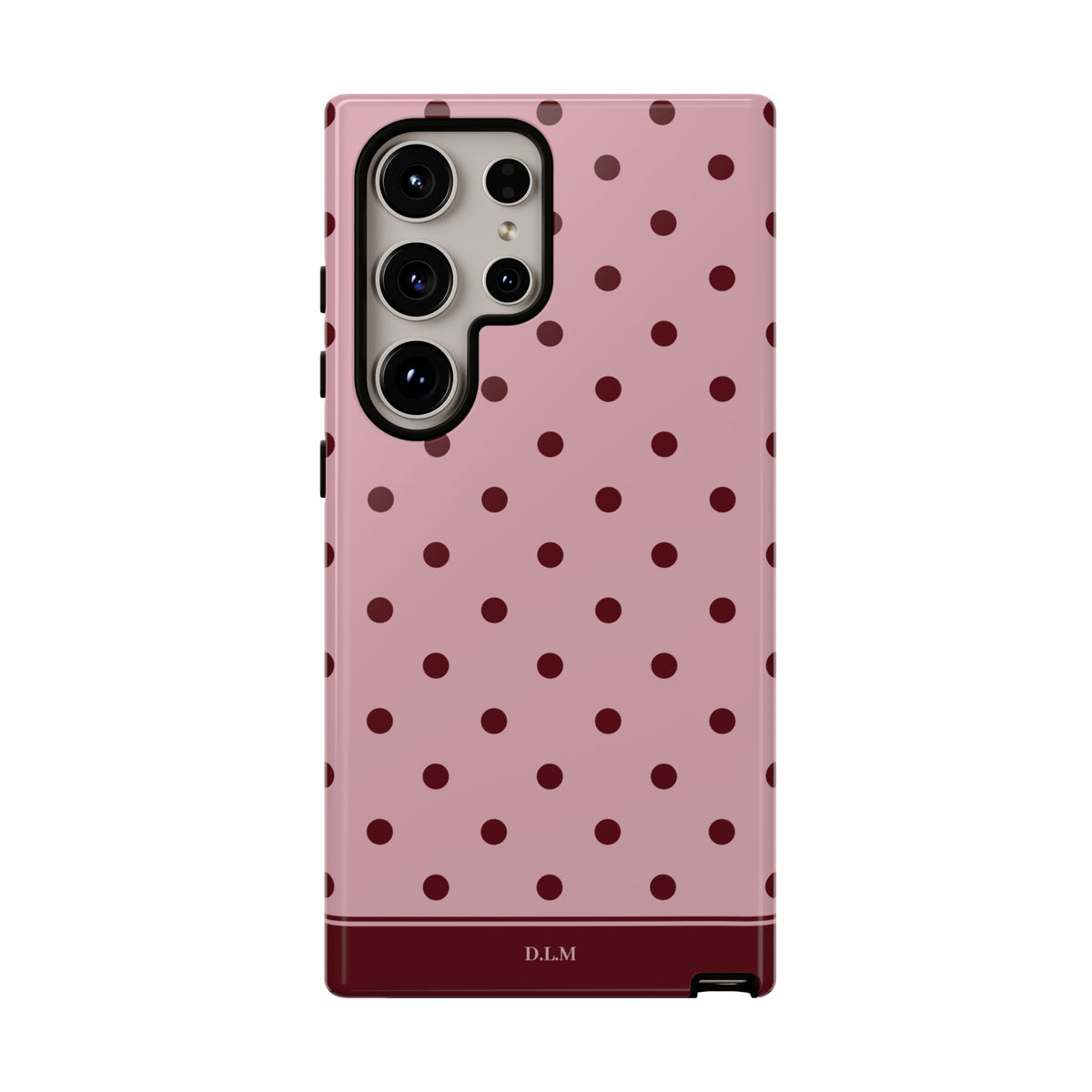 Berry Blush Personalised Polka Dot Case