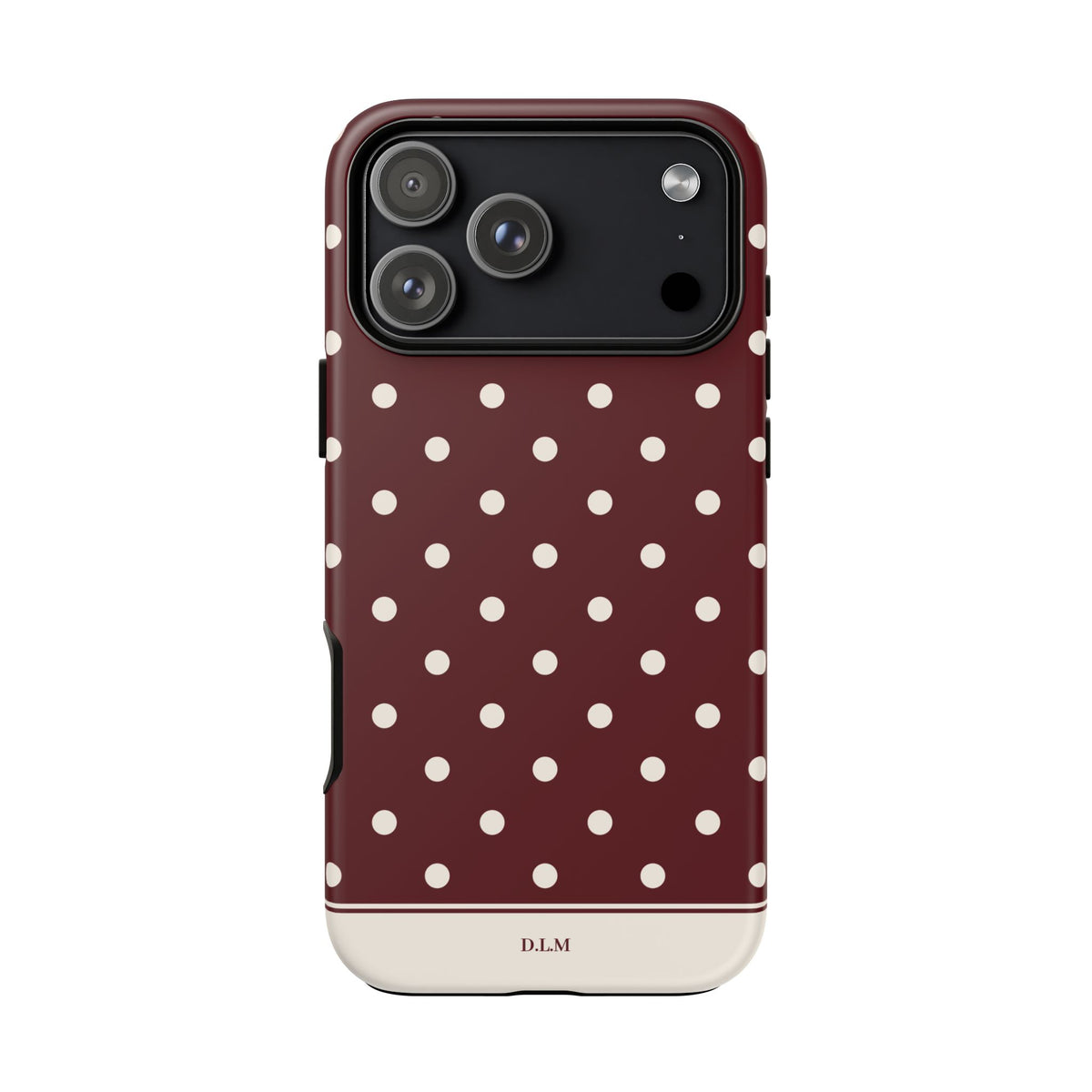 Cranberry Cream Personalised Polka Dot Case
