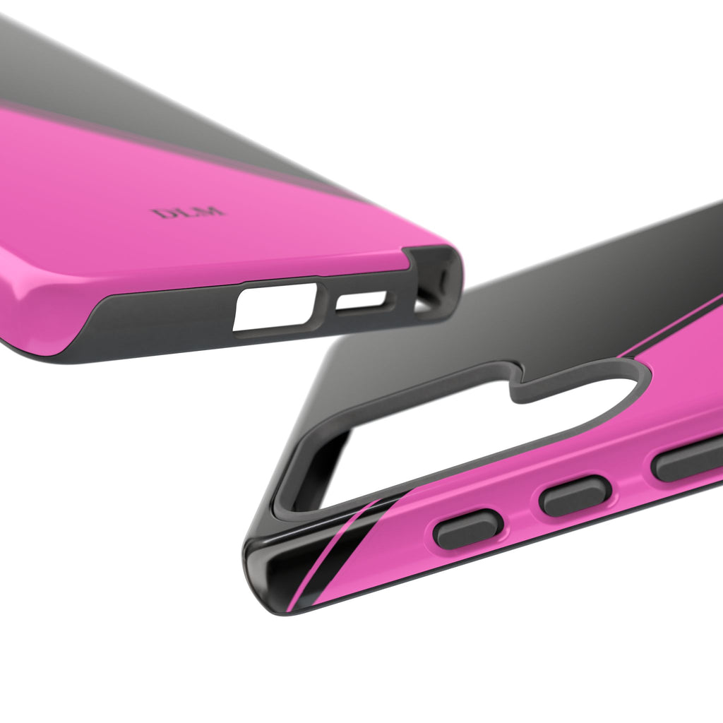 Pink/Black Two Tone Custom Initials Case