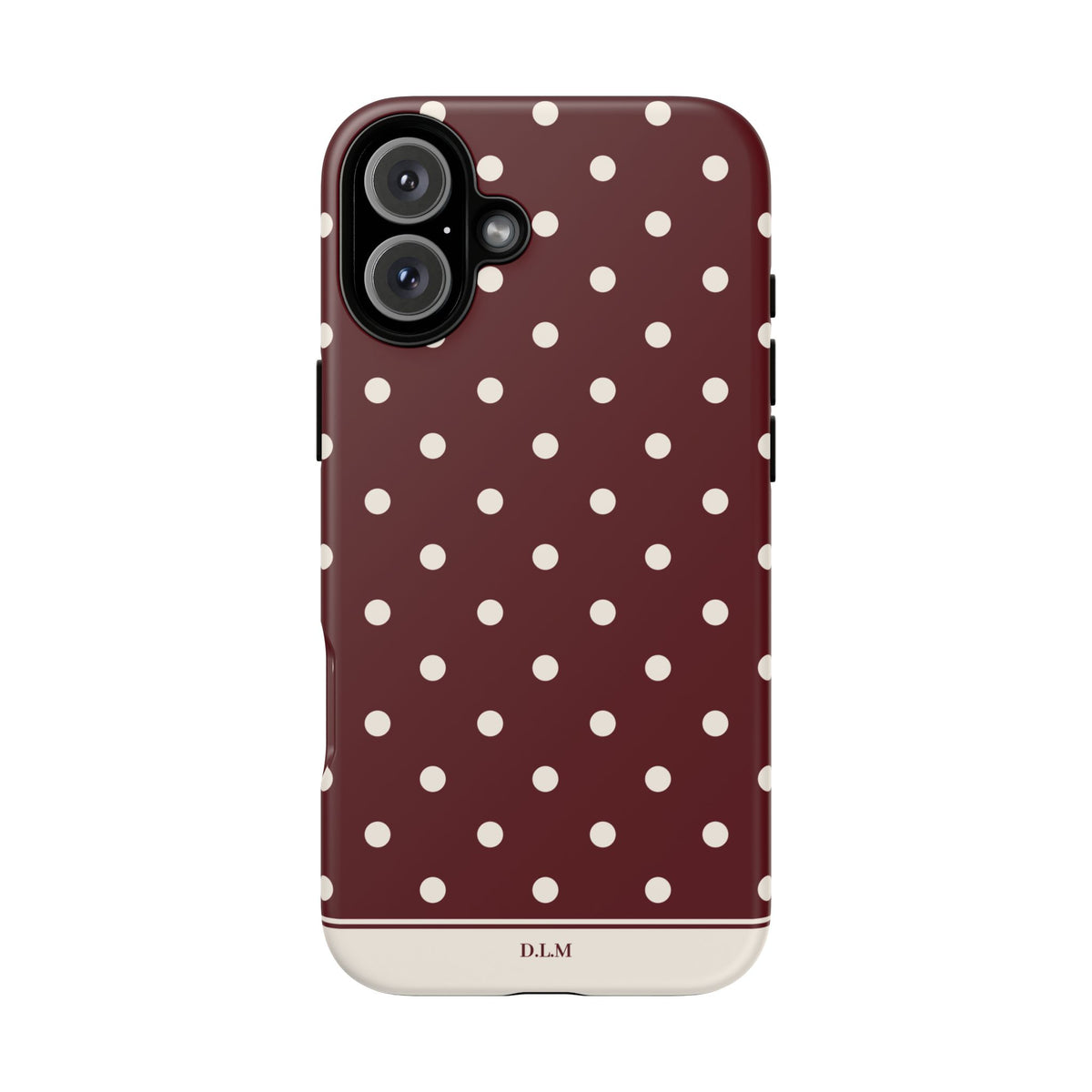 Cranberry Cream Personalised Polka Dot Case