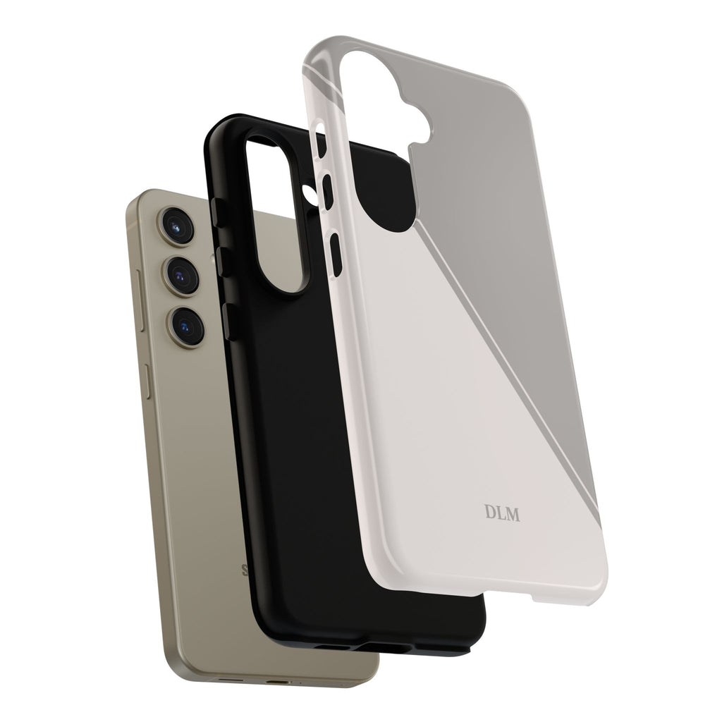 Grey Two Tone Case Custom Initials Case