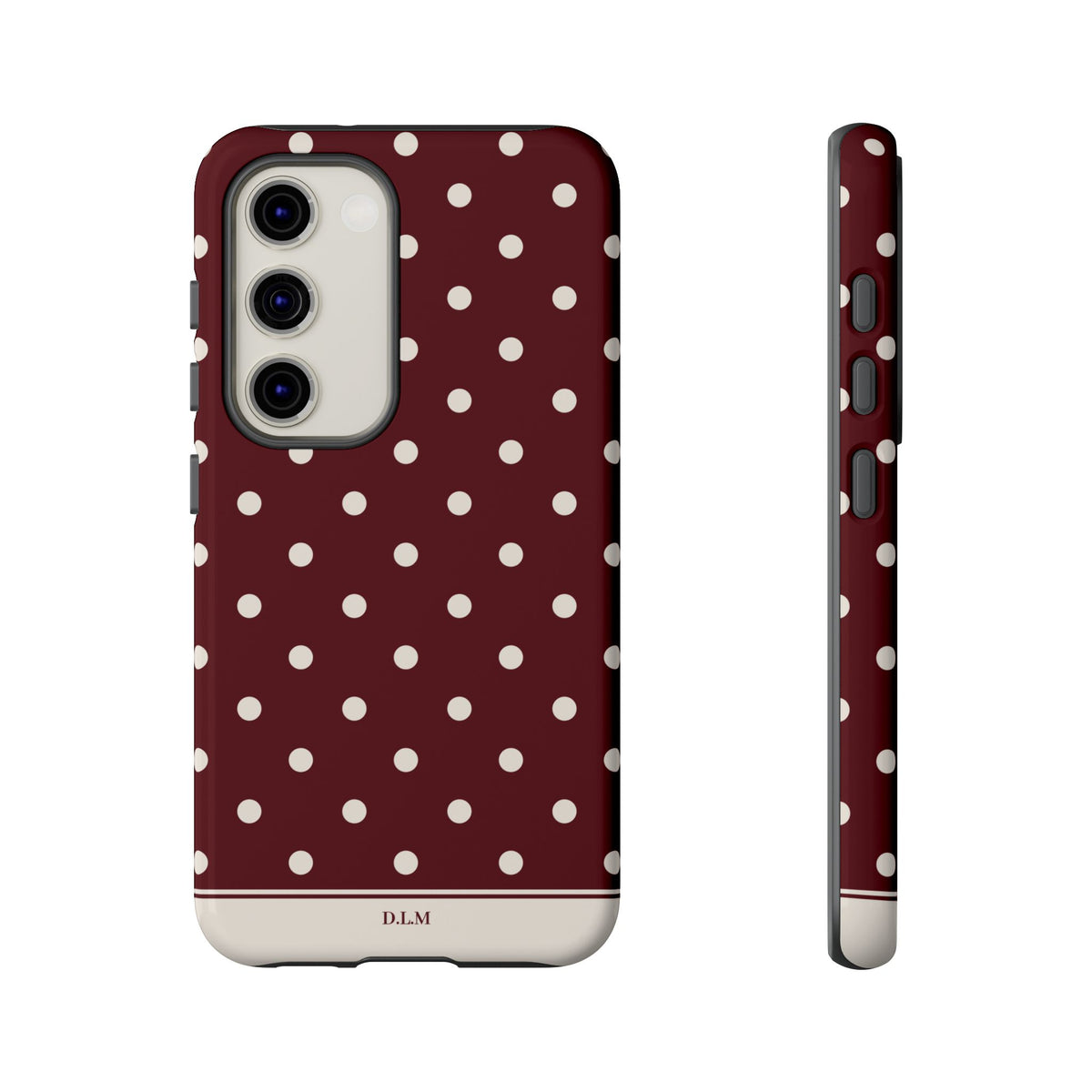 Cranberry Cream Personalised Polka Dot Case