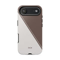 Brown/Cream Two Tone Custom Initials Case